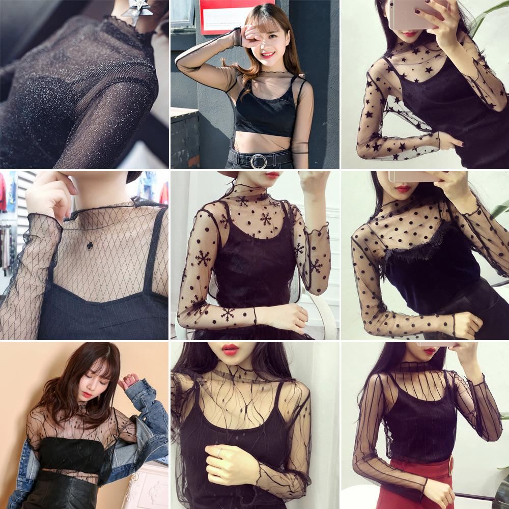 Áo Ren Lưới Không Đường May Thời Trang Gợi Cảm Cho Nữ