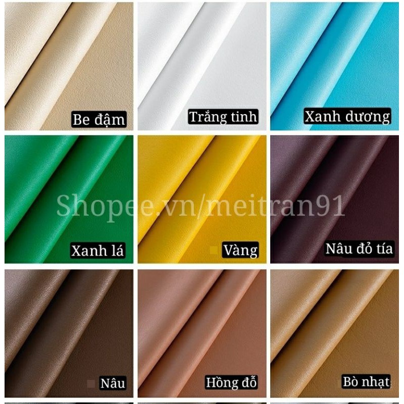 VẢI DA PU TRƠN LÓT NHUNG CAO CẤP DÀY 1.2MM KHỔ 1M4