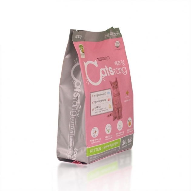 Hạt Catsrang Kitten Gói 400g MÀU HỒNG - Thức Ăn Cho Mèo dưới 12 Tháng Tuổi