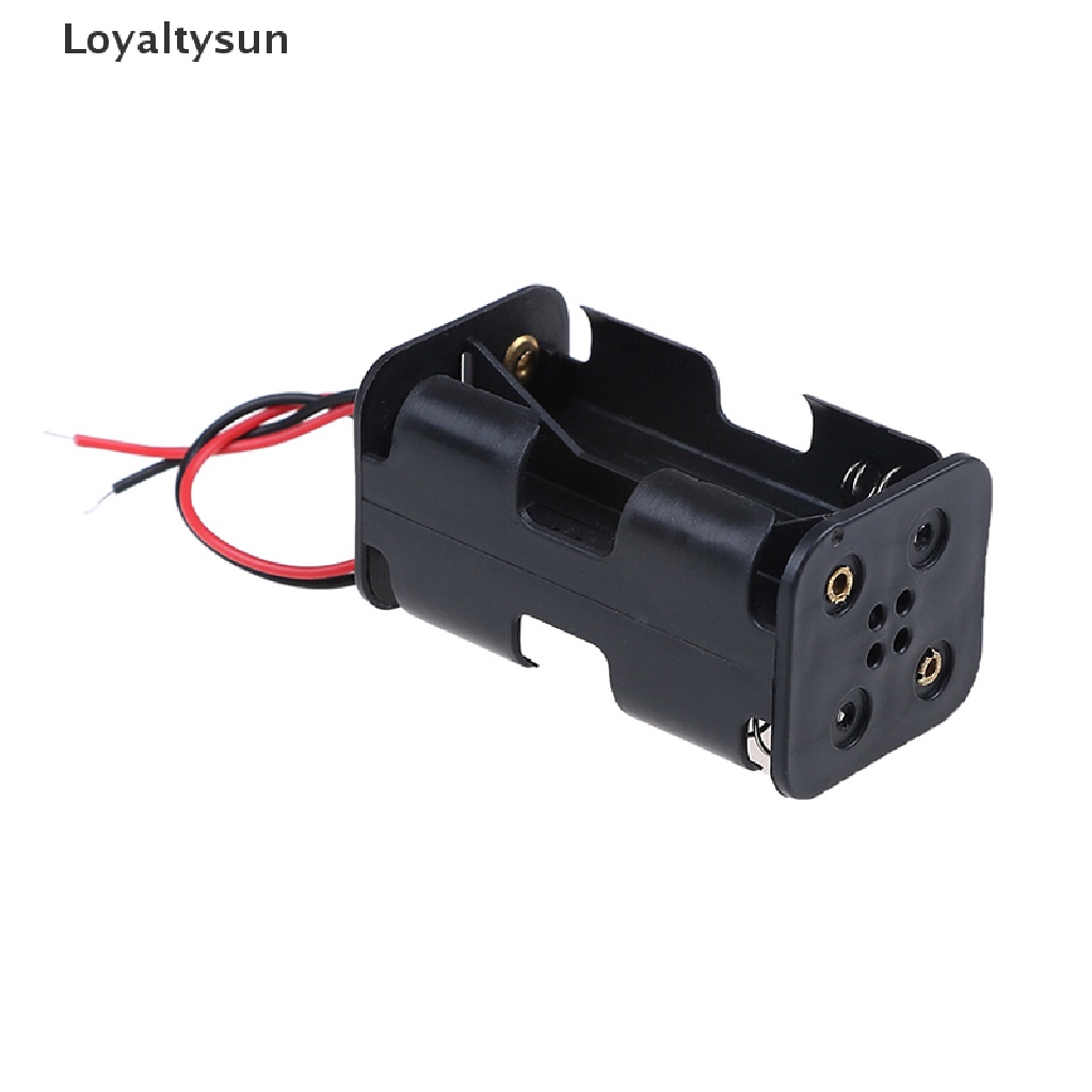 Bộ 2 Hộp Nhựa Đen Có Dây Cho Pin 4 x