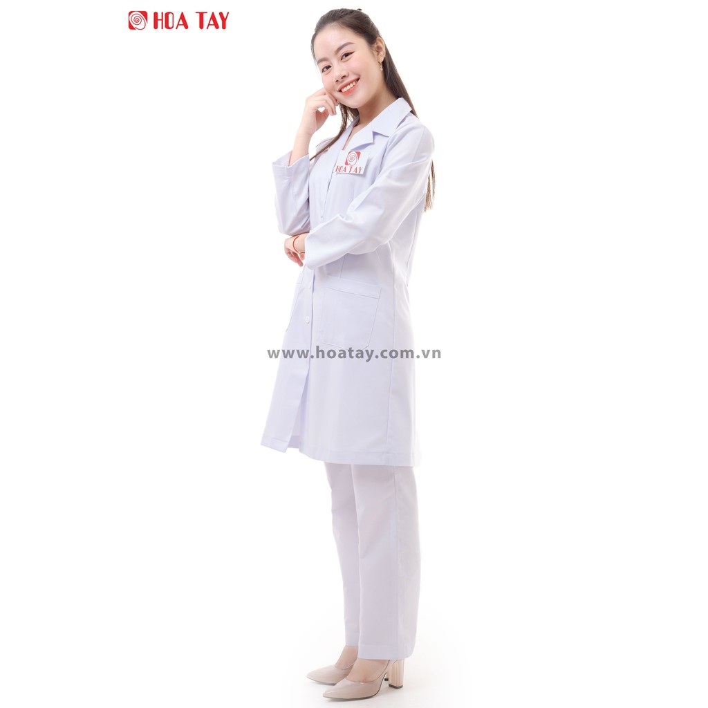 HOA TAY _ Áo Bác Sĩ Nữ Tay Dài Kate Ford