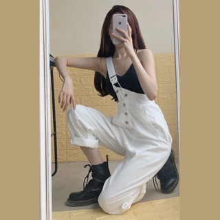 {Có video} Quần yếm dài 1 dây siêu ngầu cho nữ