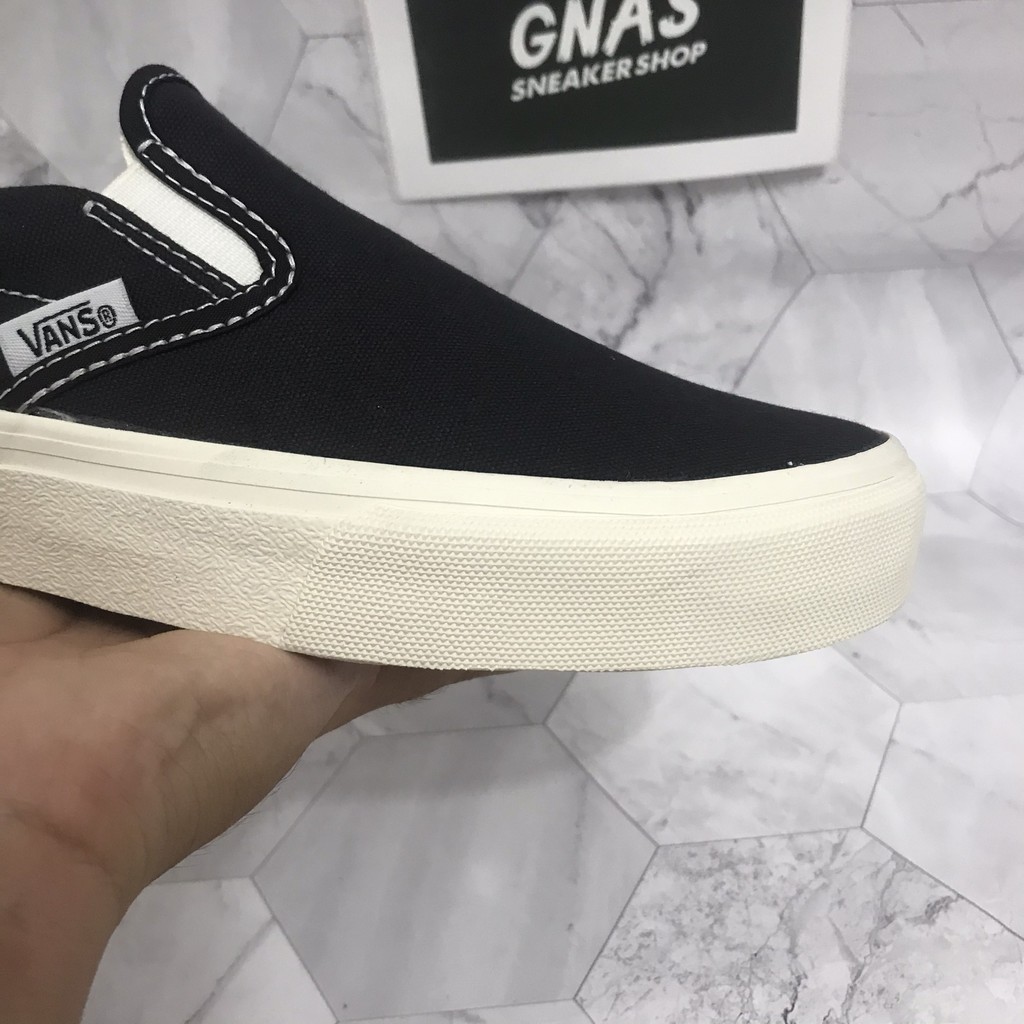 Giày vans slip on lười đen vải cao cấp nam nữ đẹp giá rẻ kiểu dáng giày slip on