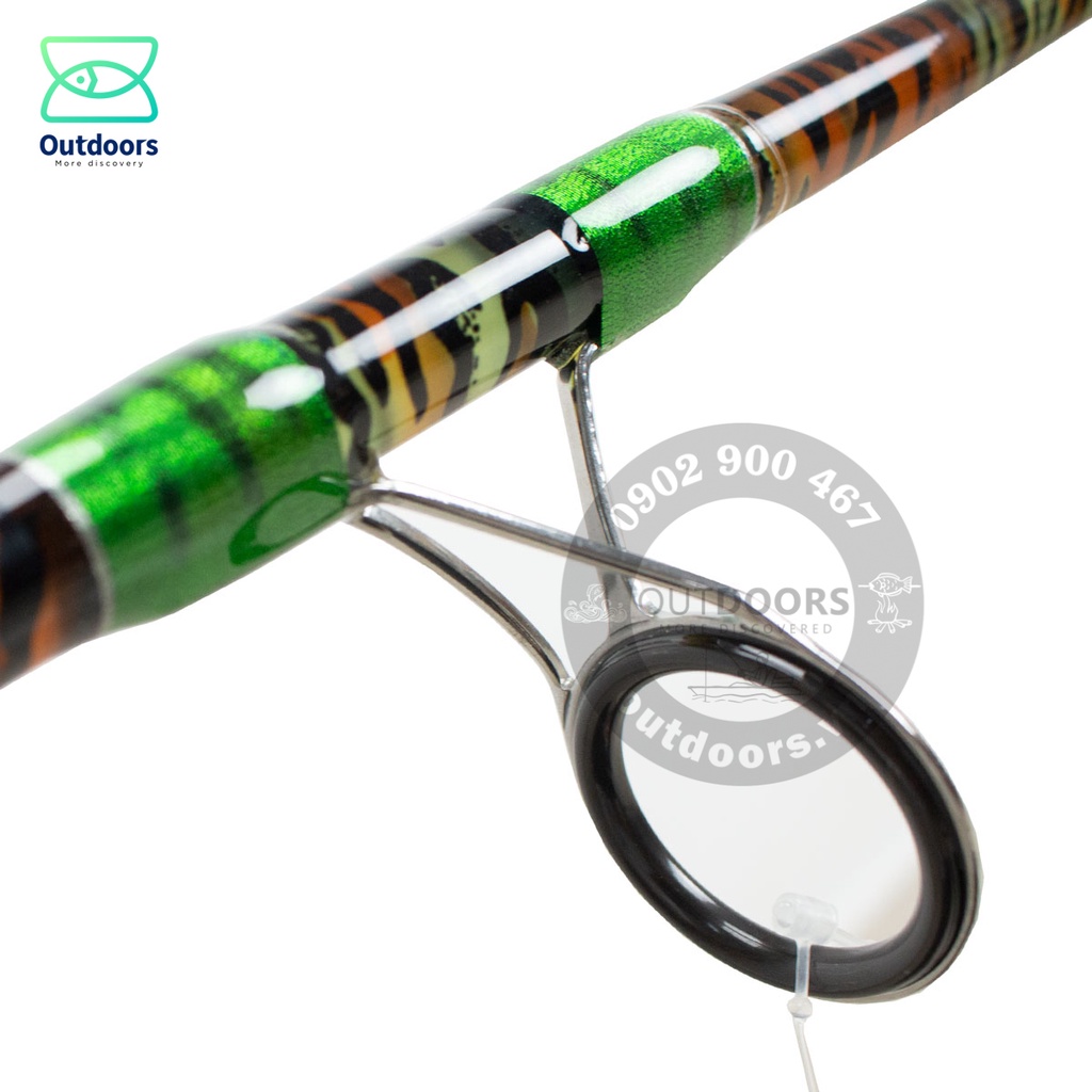 Cần câu máy Coastline TIGER SHARK 2m1/2m4 (Da beo-Fuji Oring) đầu bu chống xoắn