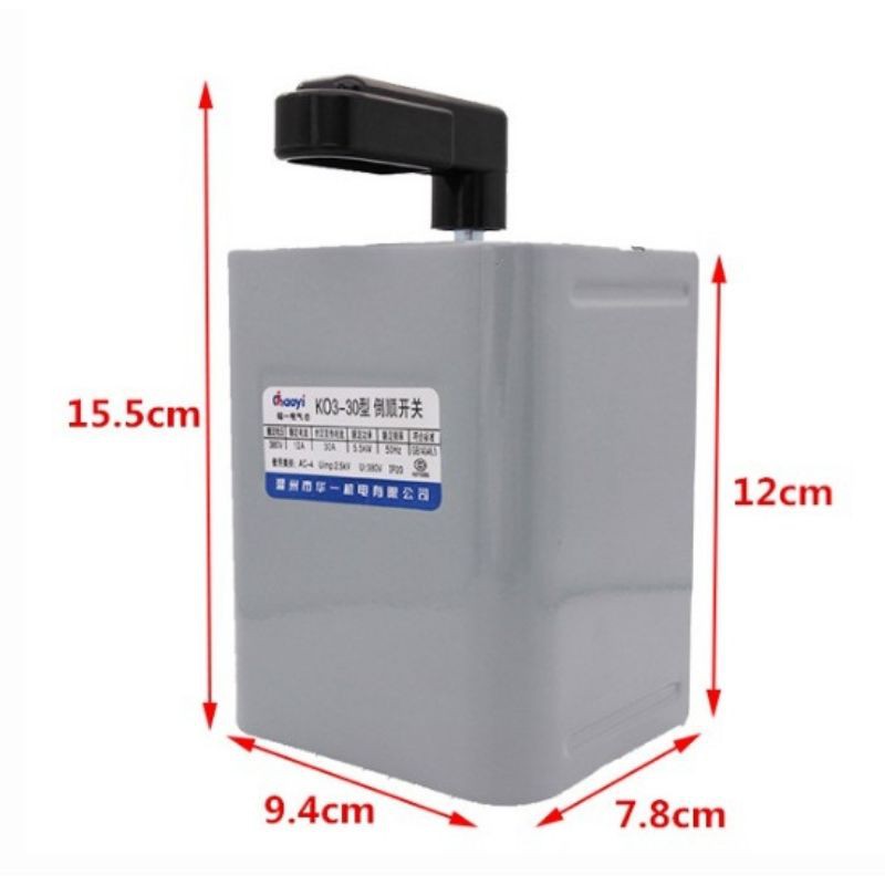 Cầu dao máy tiện Chaoyi KO3-15, KO3-30, KO5-M-32 đảo chiều động cơ điện