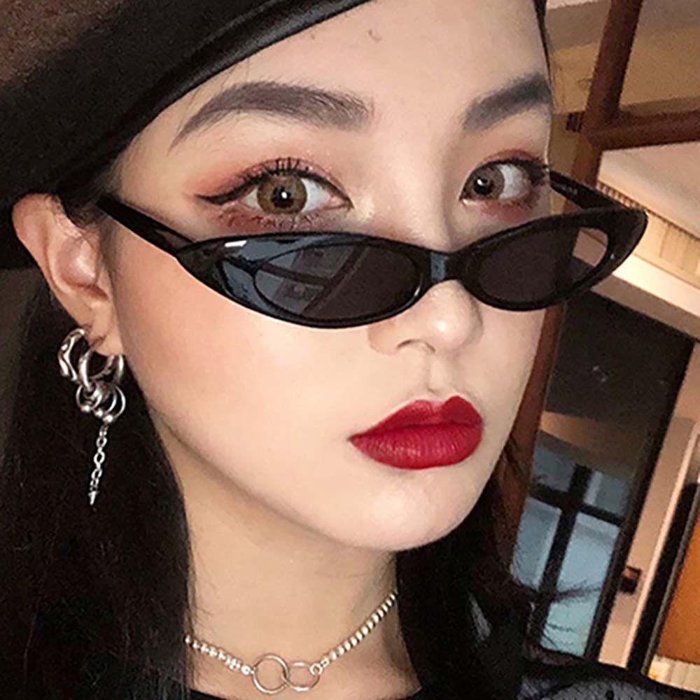 Kính Mát Gọng Mắt Mèo Chống Tia UV Phong Cách Punk Hip Hop Thời Trang Cho Nữ
