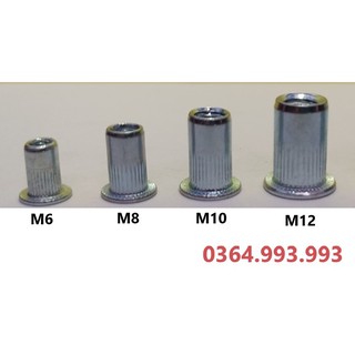 Combo 100 cái m6 m8 m10 m12 đai ốc rút/ecu rút/tán rút/chất liệu thép mạ