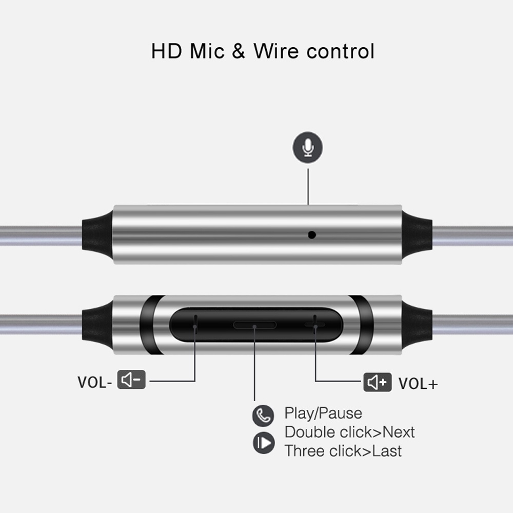 FAAEAL Poppy Metal Earphone Stereo Bass Sound HiFi Headsets 3.5mm Wired in-Ear Earphones