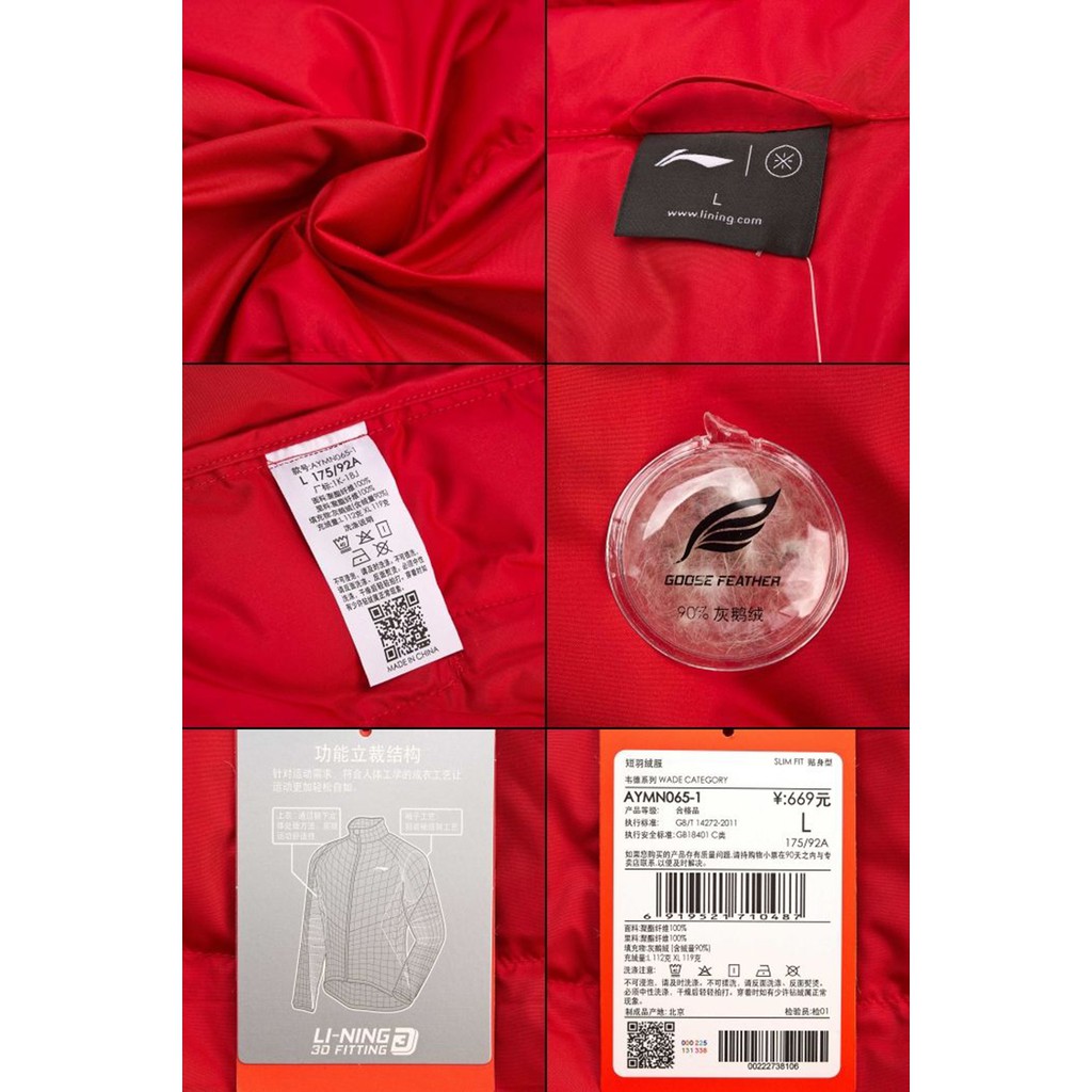 Áo khoác lông vũ Lining - AYMN065 | BigBuy360 - bigbuy360.vn