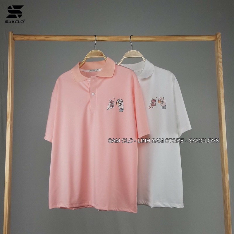 [Rẻ vô địch] Áo thun có cổ , áo polo tay lỡ unisex tay cầm sữa freesize 38-65kg
