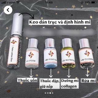Bộ Uốn Mi Lash Lish, Bộ Uốn mi Colagen Hàn Quốc, Phủ đen mi Thái Lan