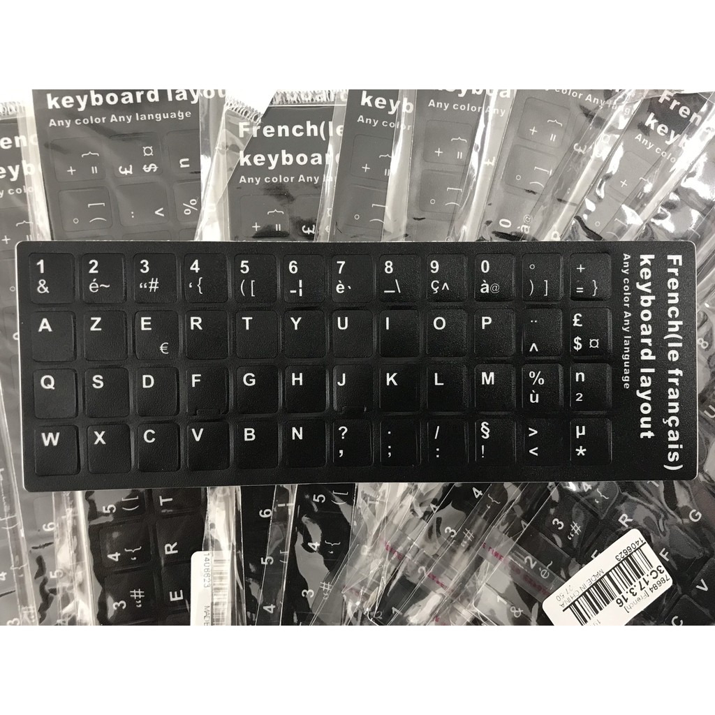 Miếng dán bàn phím tiếng Pháp (French Keyboard Sticker) [CHÍNH HÃNG]