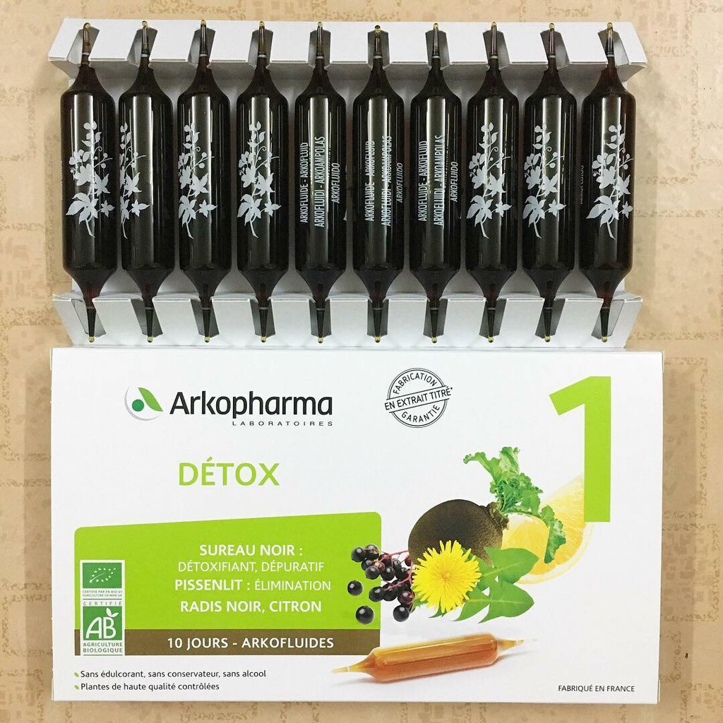 Detox Arkopharma Arkofluide Programme Minceur Triple Action Bio 3 bước