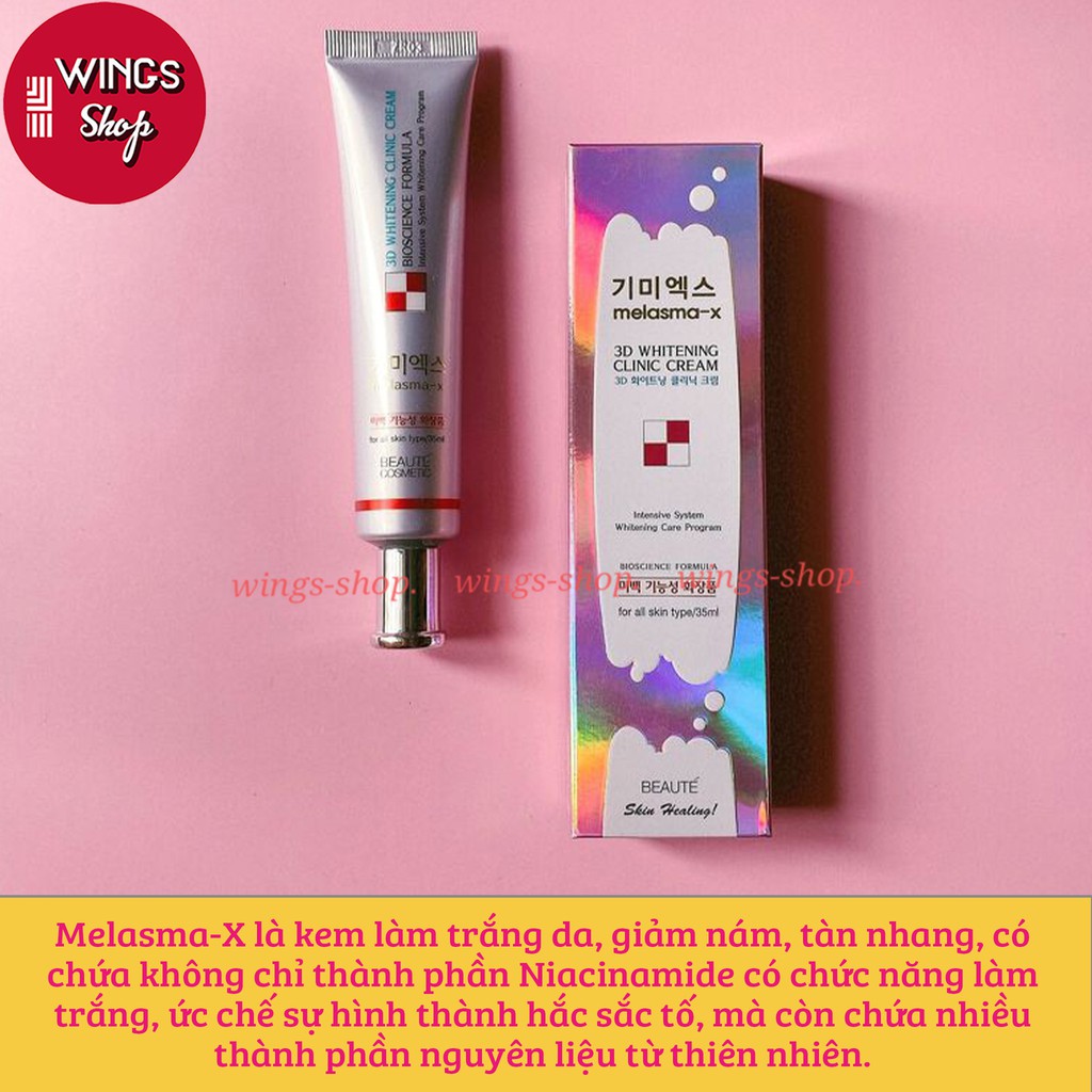 Kem Trắng Da Giảm Nám Tàn Nhang Melasma-x 3D WHITENING CLINIC CREAM