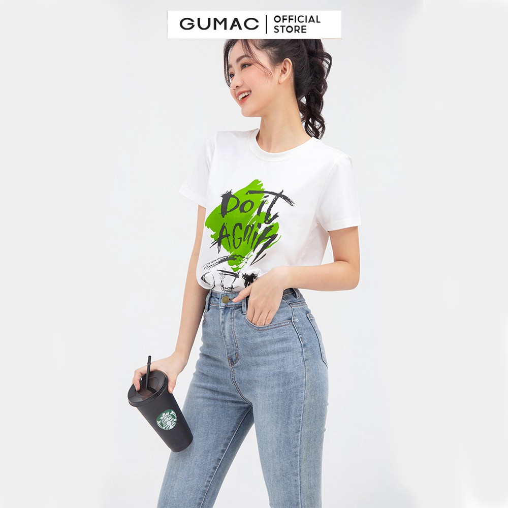 [Mã WABRGM11 giảm 10% đơn 250K] Áo thun nữ in chữ Do it again GUMAC nhiều màu, đủ size cá tính cực chất ATB836 | BigBuy360 - bigbuy360.vn
