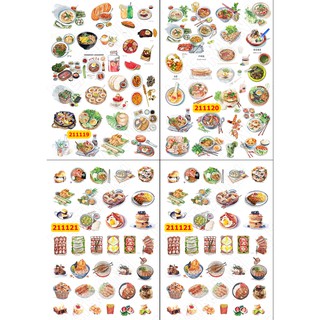 Sticker A4 [MÓN ĂN TRUYỀN THỐNG] Dạng Lì Trang Trí Bullet Journal Siêu Đẹp 211