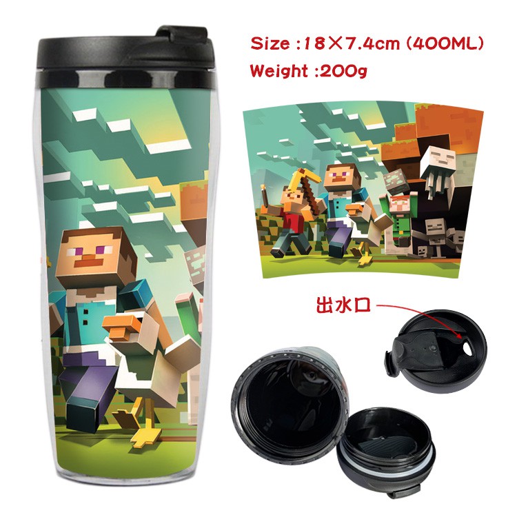 Bình đựng nước Minecraft Game Insulation Cup Heat Sensitive Mug