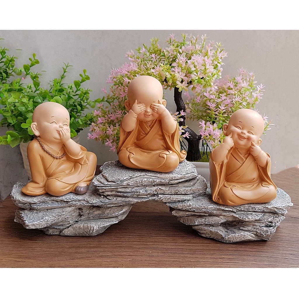 Bộ 3 chú tiểu đáng yêu có đế