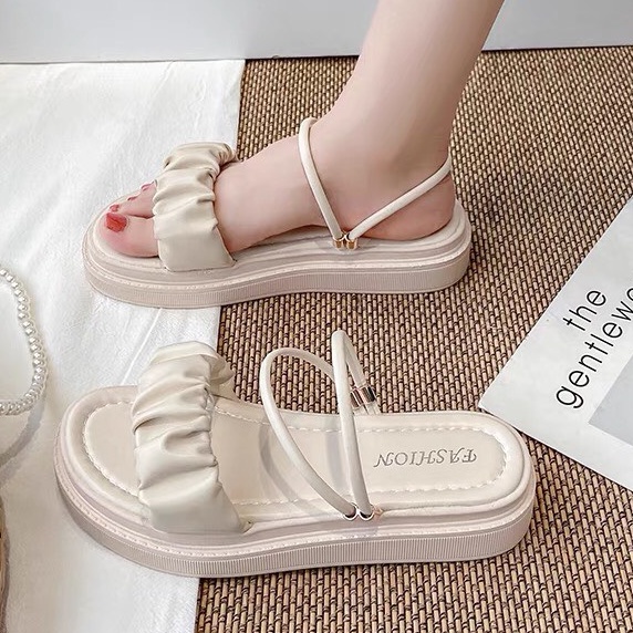 GIÀY SANDAL NỮ ĐI HỌC 3,5P QUAI NHÚN ĐI ĐƯỢC 2 KIỂU MÃ S59