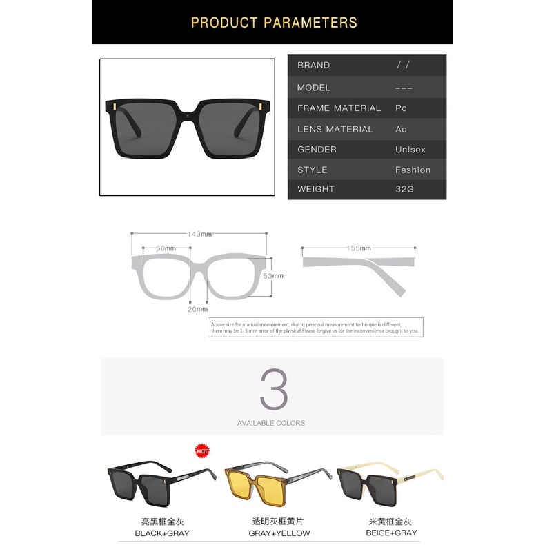 Kính Mát Thời Trang Chống Tia UV 100% Dành Cho Cả Nam Và Nữ