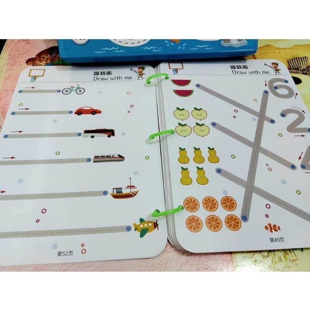 Tập tô vẽ thông minh xóa được - Giáo dục toàn diện Montessori dèn luyện tính kiên trì