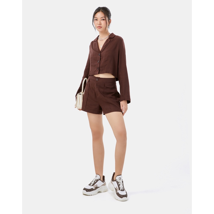 Áo Cropped Nữ Thời Trang JUNO Blazer Cá Tính JNAKI013