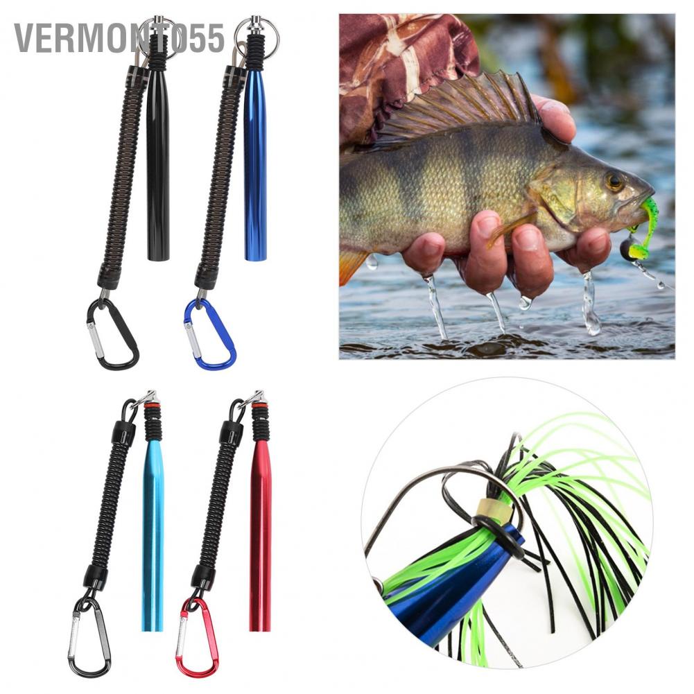 Vermont055 Aluminium Alloy Soft Baits Fishing Accessories Wacky Worm Rig Tool with 100 O Rings