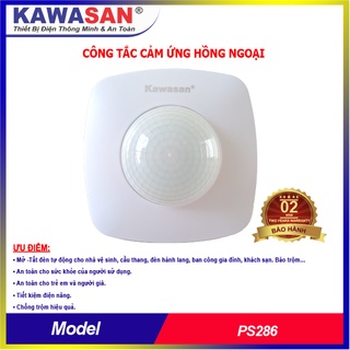 Công tắc cảm ứng hồng ngoại 3 mắt cảm ứng siêu nhạy, lắp nổi trần, có 2 nút chỉnh(Lux, Time)- PS286