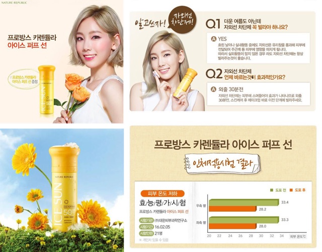 Kem chống nắng Provence Calendula Ice Puff Sun SPF50 PA+++ mẫu mới