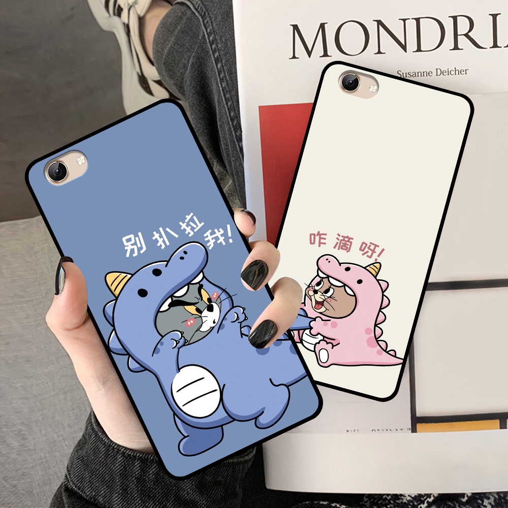 Ốp Vivo Y53 / Y55 / Y71 in hình cặp đôi doremon, hổ, khủng long dễ thương