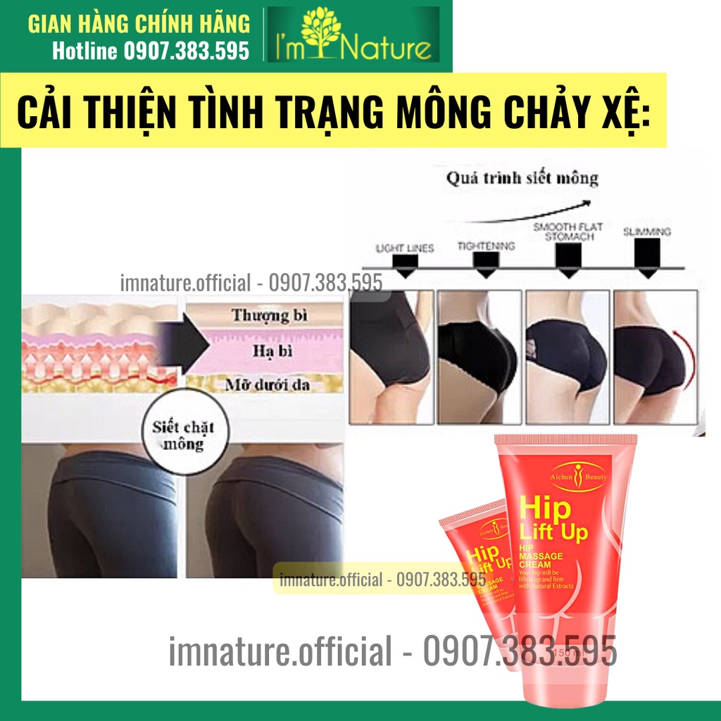 Kem Massage Nở Mông HIP LIFT UP Dưỡng Mông Tròn Trịa Săn Chắc Aichun