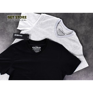 Áo thun cổ tim Pull & Bear - Vải dư chính hãng