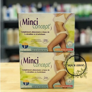Giảm cân Minci Concept, Pháp (30 gói) giảm mỡ bụng eo đùi cho phụ nữ an toàn, không gây mệt mỏi, mất nước