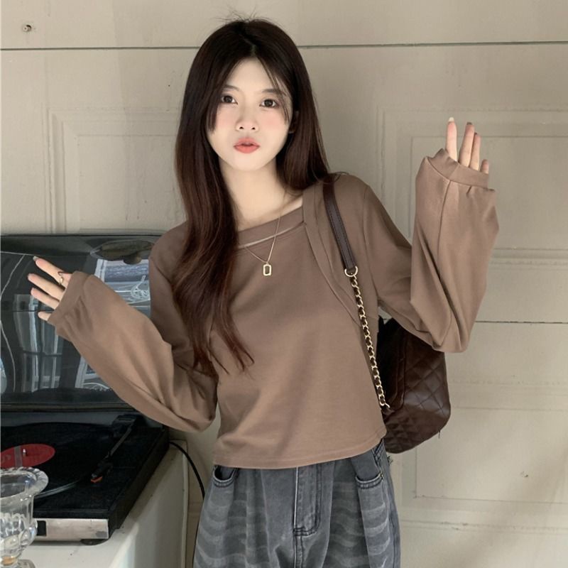 Áo Thun DàI Tay Giả Hai LớP ThờI Trang Cho Nữ JL-TX-467