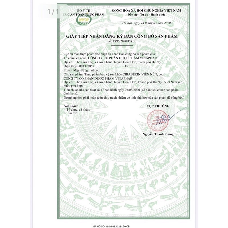 CI BABERIN Vinaphar  -Hộp 100 viên - Hỗ trợ điều trị rối loạn tiêu hóa , đầy bụng, chướng hơi ,tiêu chảy