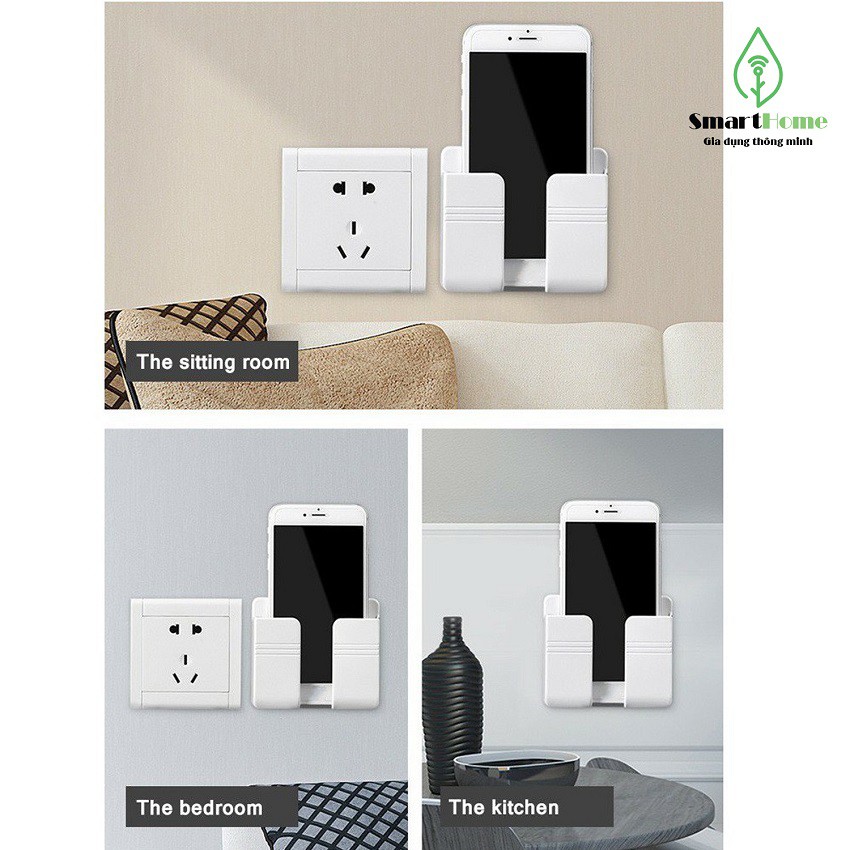 Giá Sạc Điện Thoại Dán Tường, Kệ Dán Tường Để Điều Khiển Tivi, Điều Hòa,.... Đi Kèm Miếng Dán Siêu Dính | BigBuy360 - bigbuy360.vn