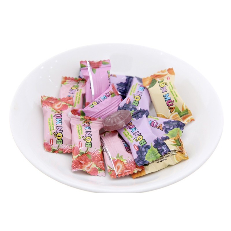 Kẹo Alpenliebe Vị Dâu Kem / Sữa Caramen 115g / kẹo bốn mùa Bibica