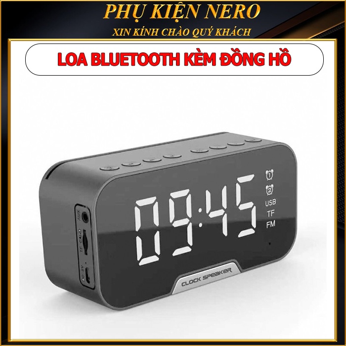 Loa Bluetooth Đồng Hồ G5 Không Dây Nghe Nhạc Làm Đèn Ngủ Màn Hình Soi Gương