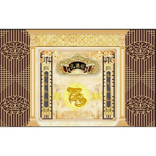 tranh 3D dán bàn thờ, trang trí phòng thờ
