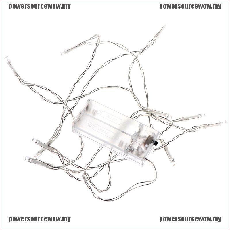 Đèn Led Dây Dài 1.5m, Gồm 10 Bóng Đèn Led, Chạy Bằng Pin, Dùng Trang Trí Cây Thông Giáng Sinh