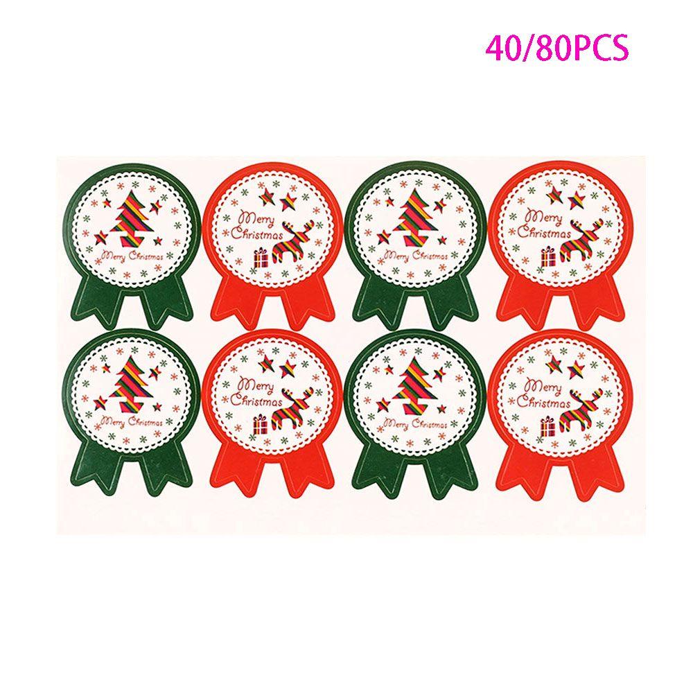 Set 40 / 80 Miếng Dán Trang Trí Quà Giáng Sinh