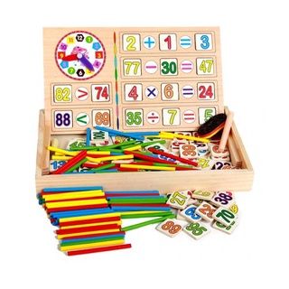 Hộp que tính kèm 100 số gỗ, bộ que tính nhỏ giá rẻ