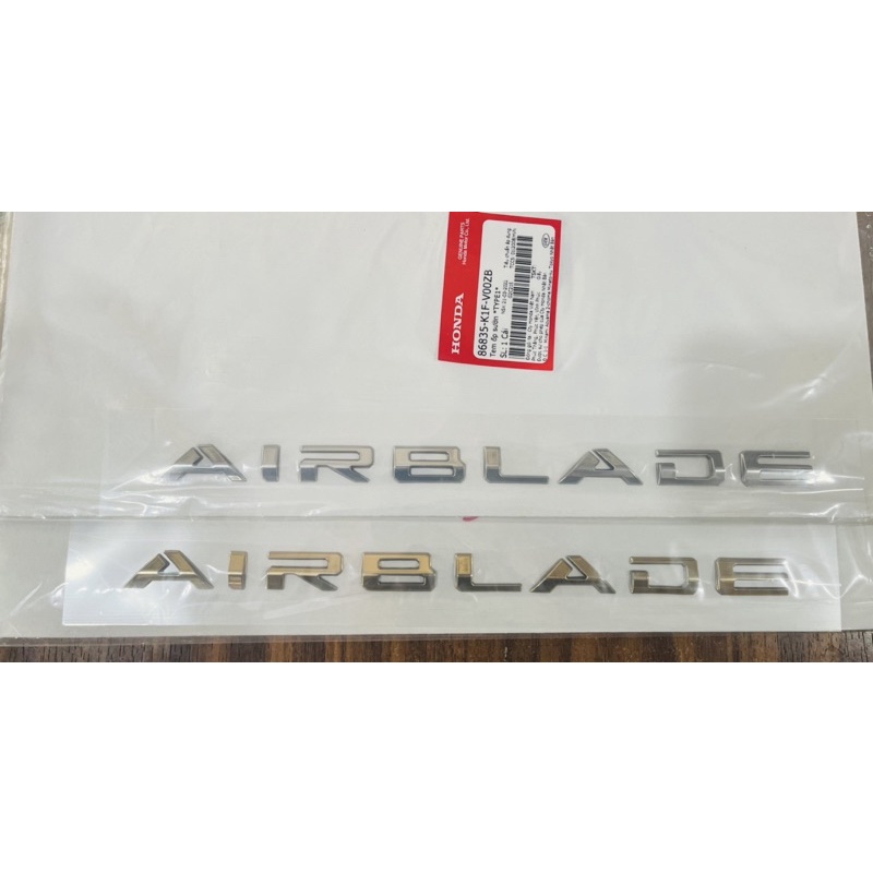 Tem chữ Air Blade Tem Ốp Sườn Tem Nổi 3D Honda Air Blade 2021 Chính Hãng