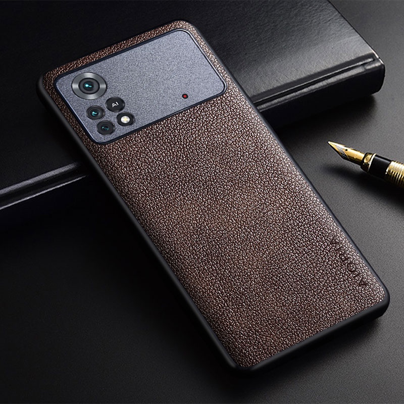 Ốp Bao Da Điện Thoại pu Mỏng Chống Mài Mòn Cho xiaomi poco x4 pro 5g nfc m4 pro 4g Ốp