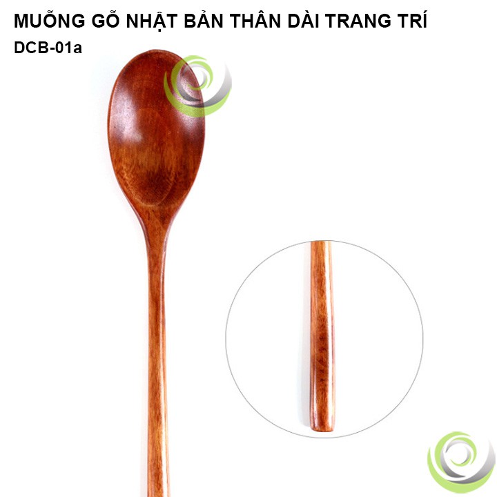 MUỖNG GỖ NHẬT BẢN THÂN DÀI TRANG TRÍ BẾP ĐẠO CỤ CHỤP ẢNH SẢN PHẨM INS DCB-01