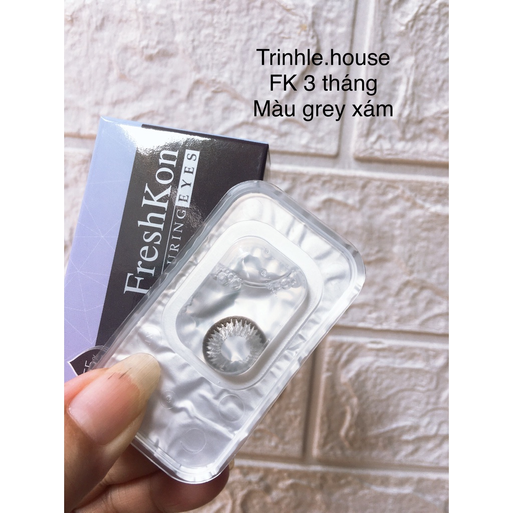 Kính áp tròng 3 tháng Freshkon  Magetic Grey- lens 3 month màu xám cận 0.00 đến 10.00 độ- 1 chiếc.