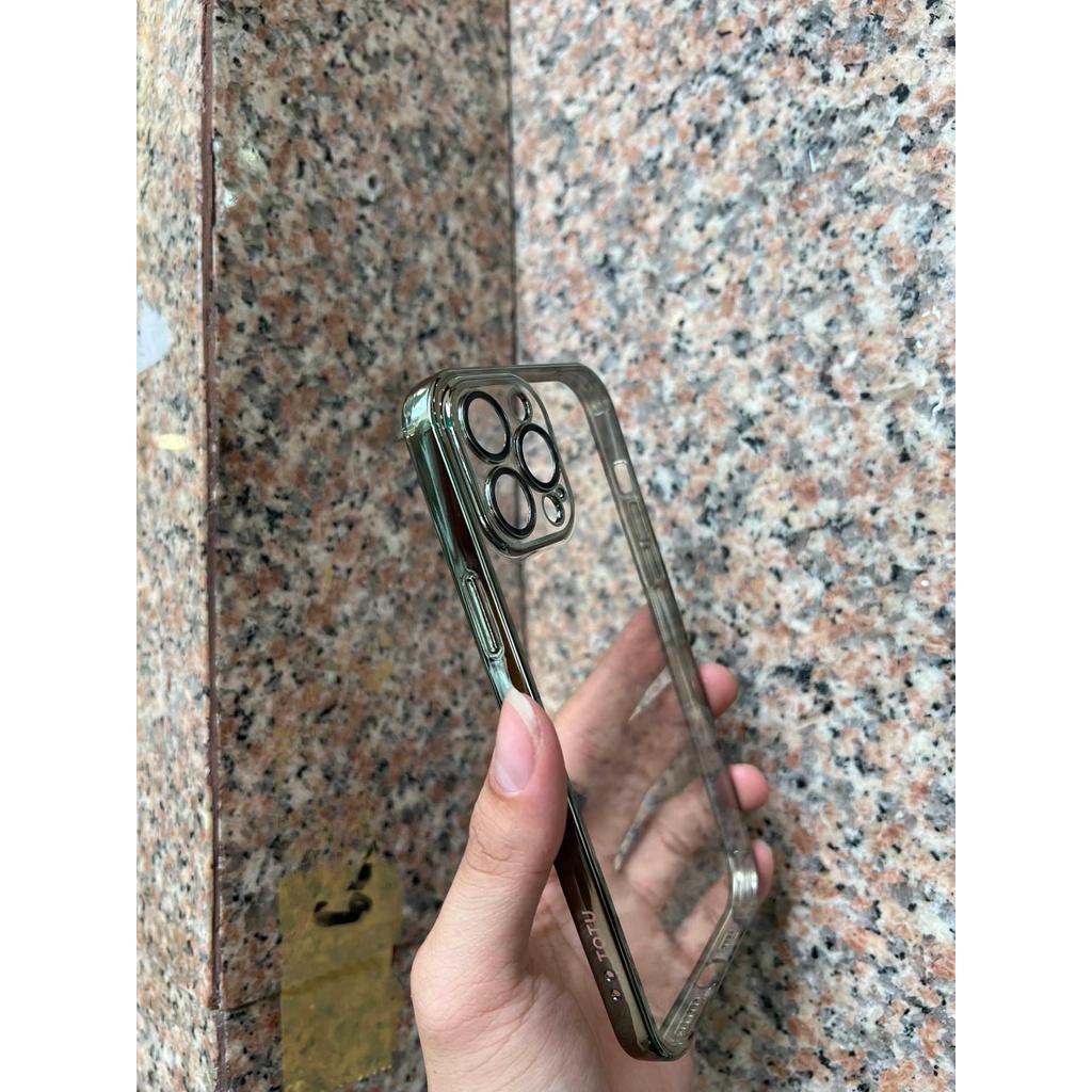 Ốp Totu lưng trong viền màu iPhone 13/13 Pro/13 Pro max Bảo vệ camera hàng chính hãng
