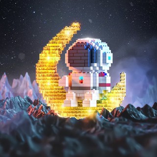 Mô Hình Lego 3D Lắp Ráp Phi Hành Gia Vũ Trụ Có Kèm Đèn LED