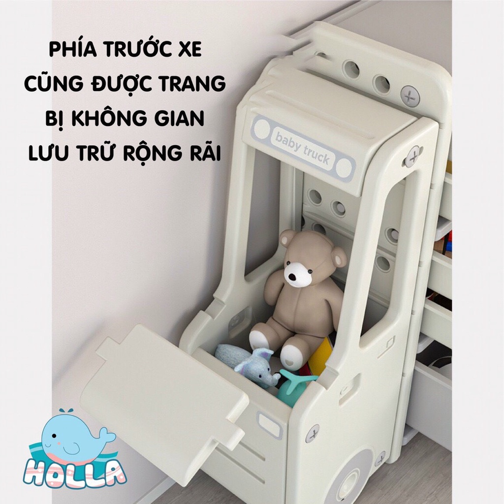 Kệ đồ chơi Ôto Bus Holla phong cách Hàn Quốc đựng đồ chơi, quần áo cho bé | Tủ đựng đồ chơi