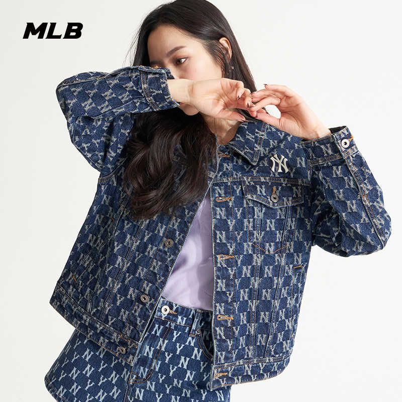 Áo Khoác jean MLB Classic Monogram Denim Jacket New York Yankees